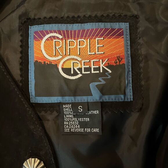 VINTAGE Cripple Creek leather fringe jacket - Picture 13 of 13